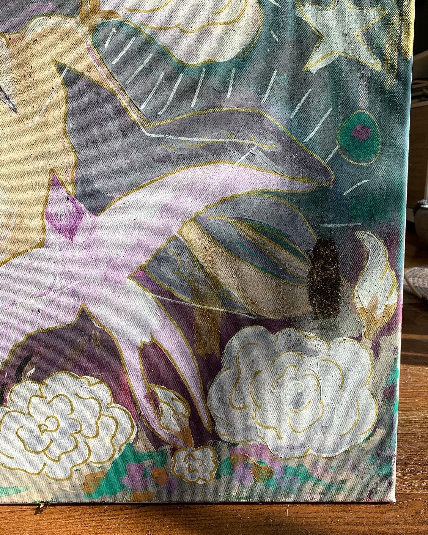 ‘Endings’, 2023 | Multimedia painting, Symbolic Art, Canvas Wall Hanging, Original Art, Hamilton-Based Painter