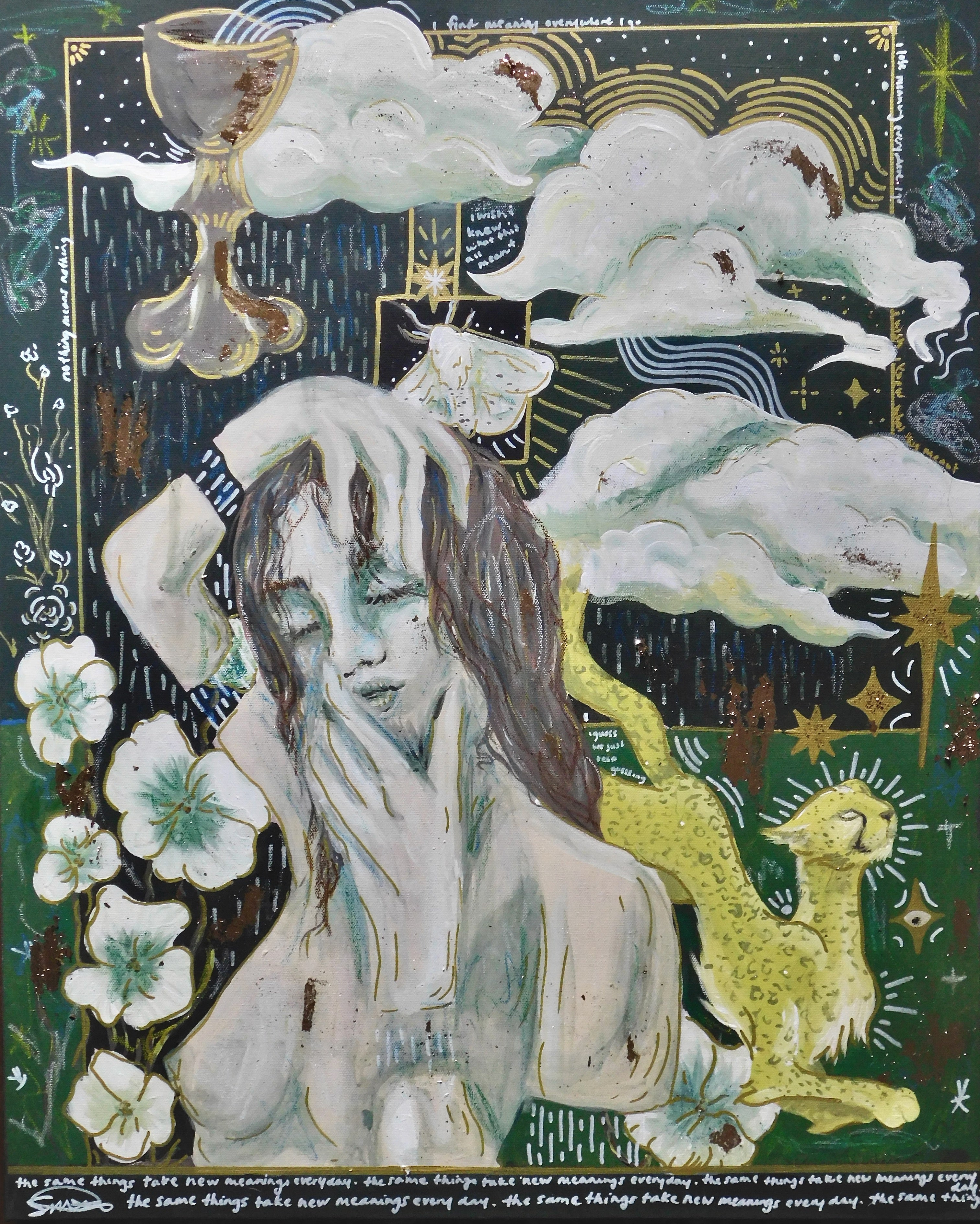 'Meaning' 2023 | Multimedia Original Painting on Canvas