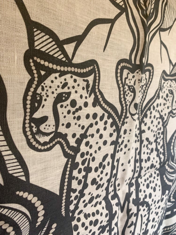 'Ease' Cheetah and Mountain Tapestry  | Cheetah Wall Decor, Witchy Vibes, Bedroom Decor, New Age Art, Mountain Tapestry