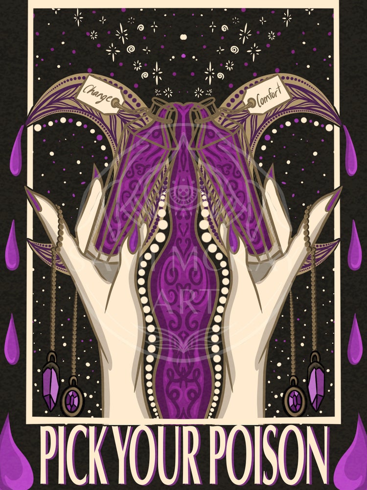 'Pick Your Poison' Print  | Potion Art Print, Wall Decor, Witchy Vibes, Bedroom Decor, New Age Art